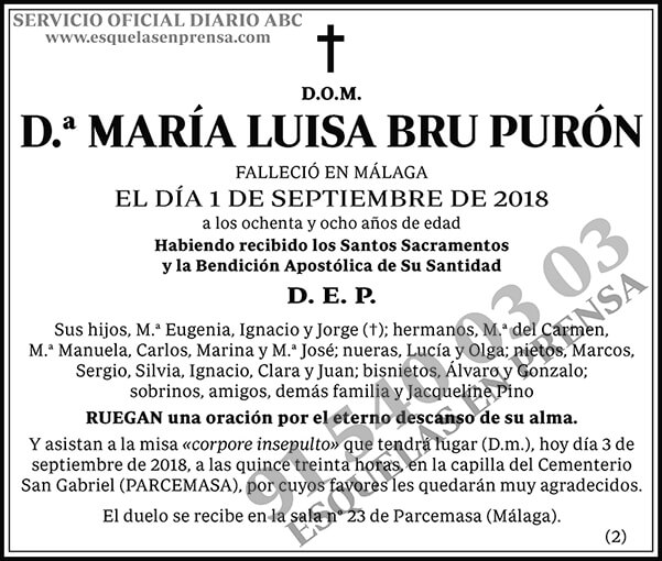 María Luisa Bru Purón